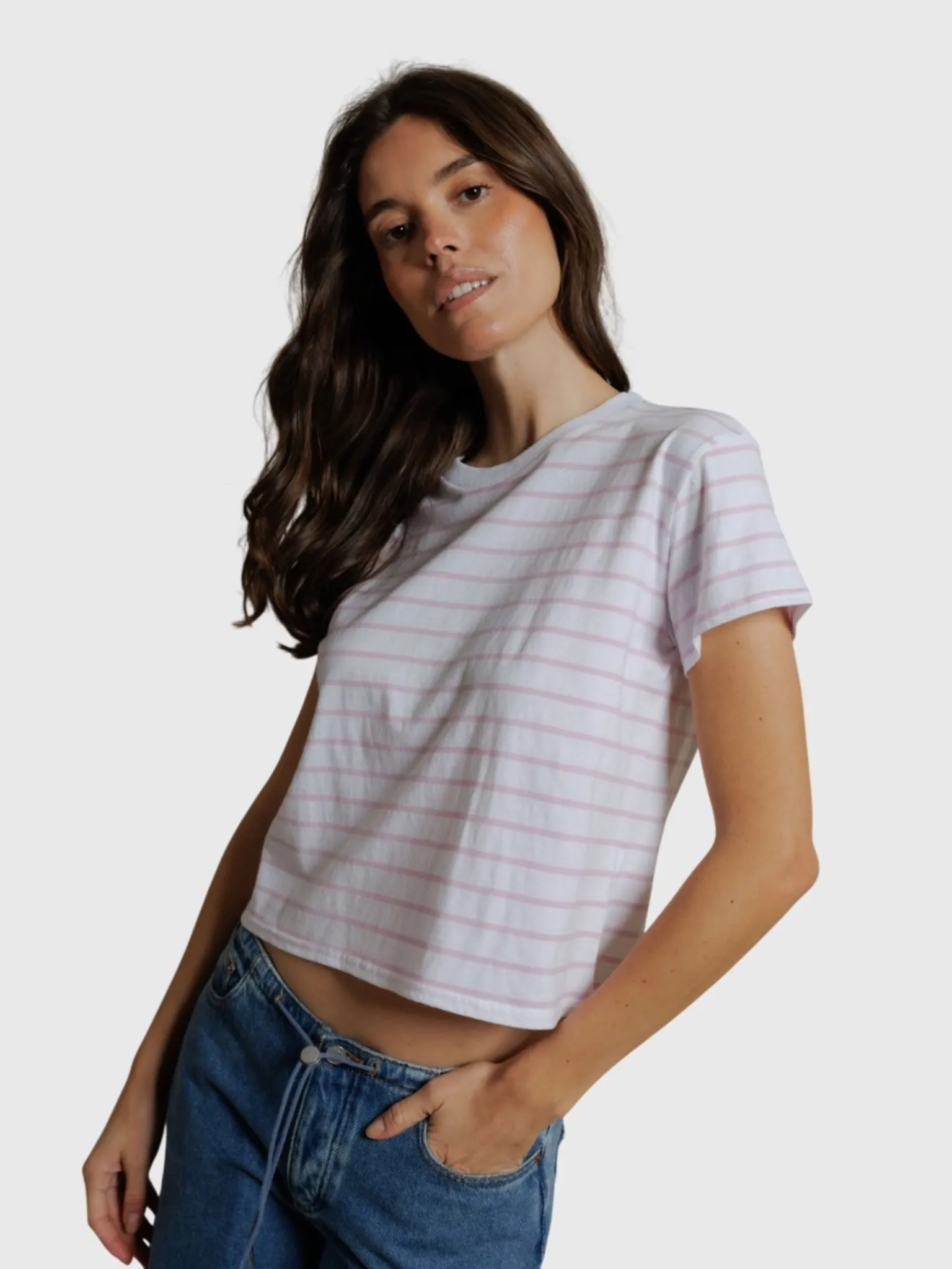Perfect White Tee Women's Everett Stripe Tee sold by Saint Bernard product image thumbnail 3