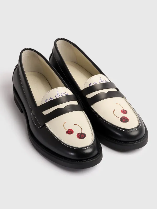 Duke & Dexter Women's Wilde Cherry Penny Loafer sold by Saint Bernard