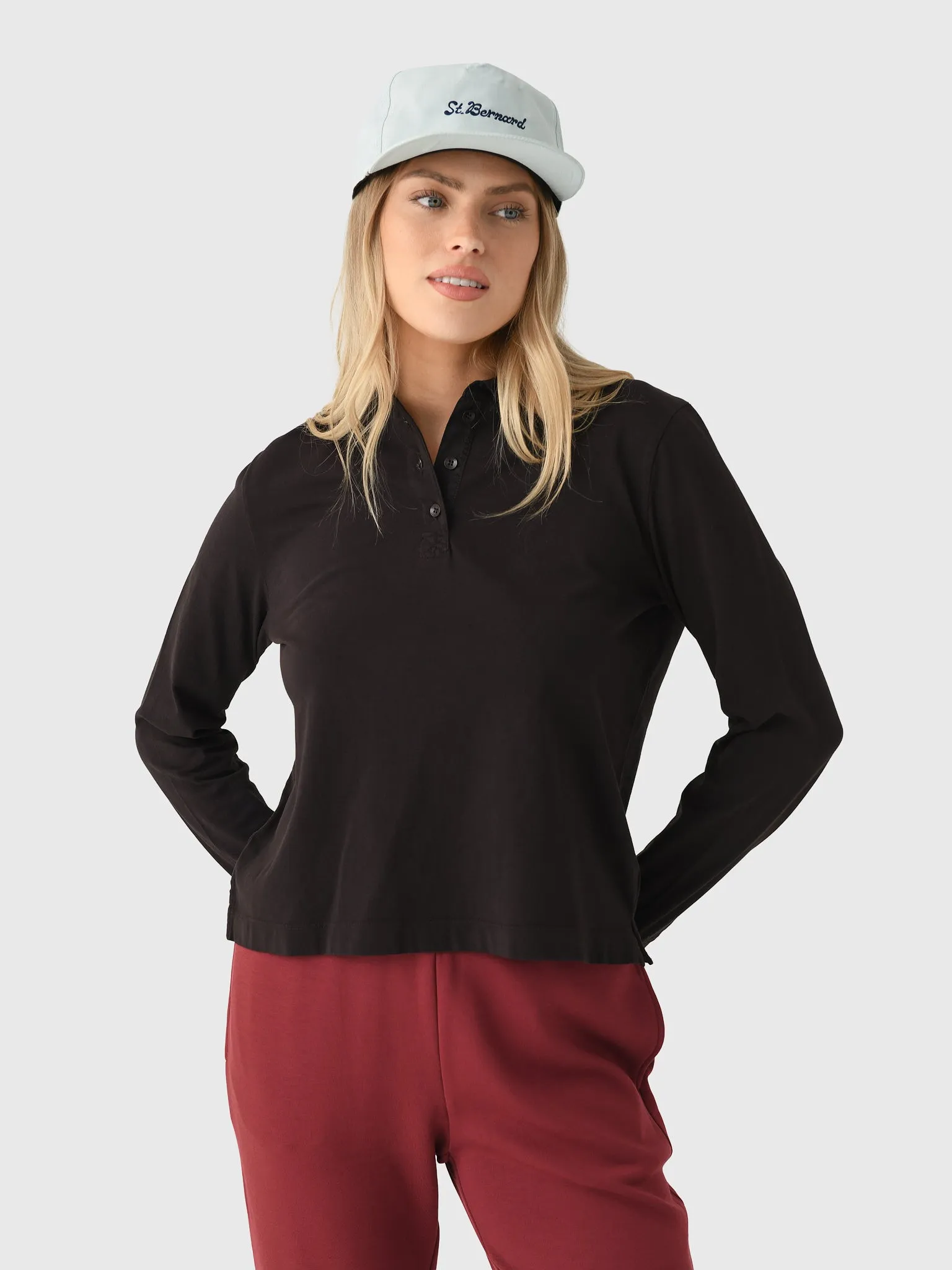 Leset Women's Margo Long Sleeve Polo sold by Saint Bernard product image thumbnail 4