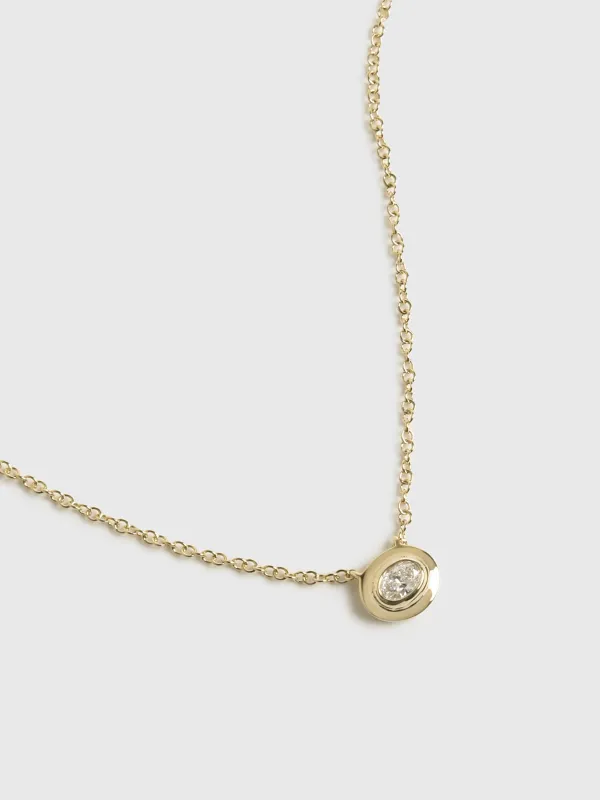 EF Collection Oval Diamond Necklace made by EF Collection