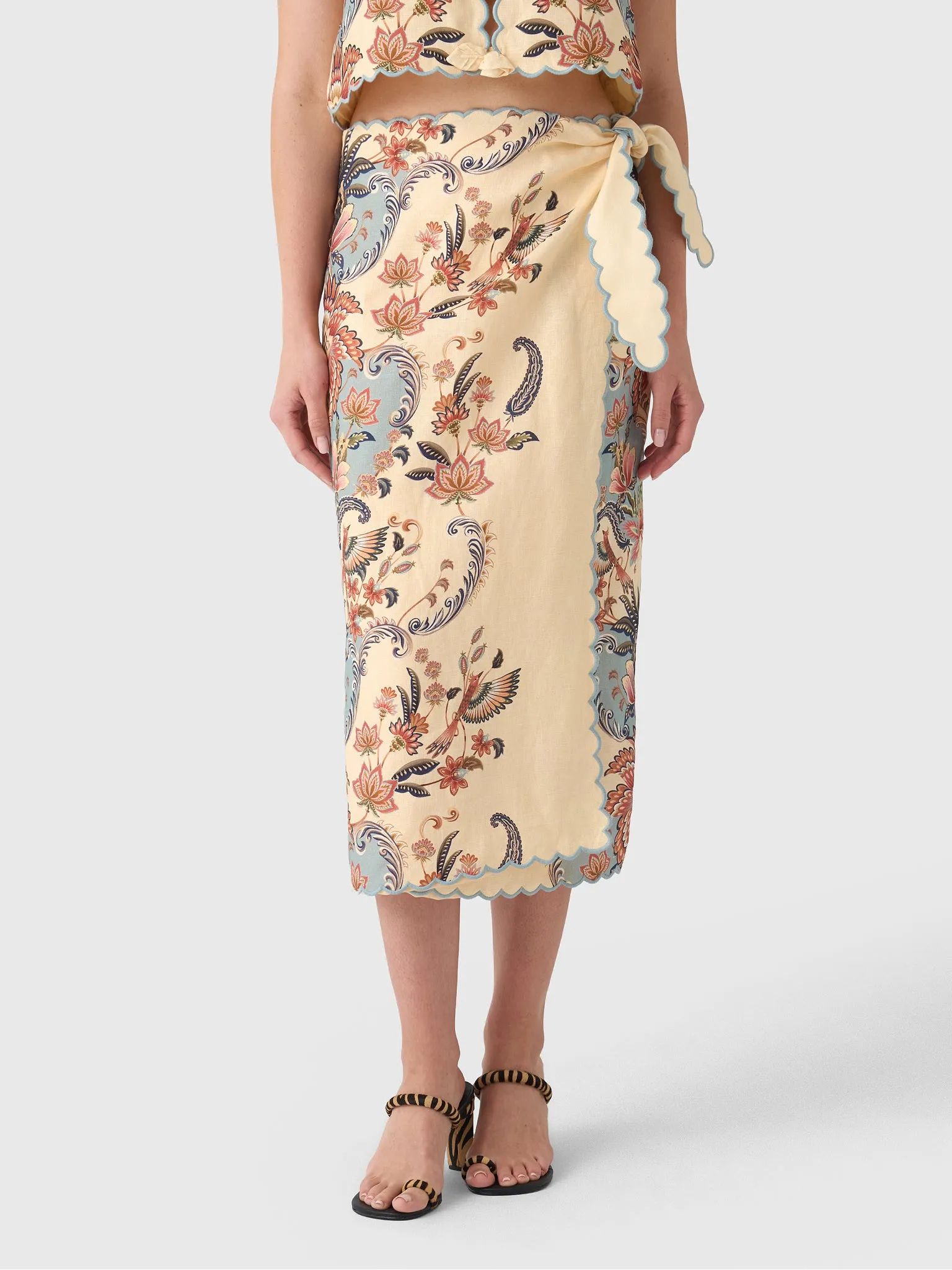 Farm Rio Women's Boho Beauty Midi Skirt sold by Saint Bernard