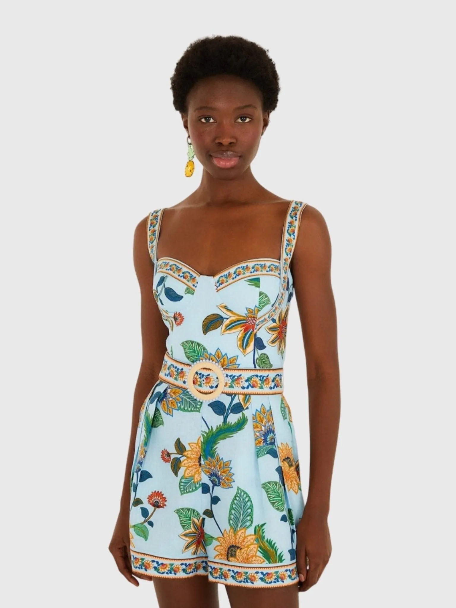 Farm Rio Women's Floral Delhi Romper sold by Saint Bernard