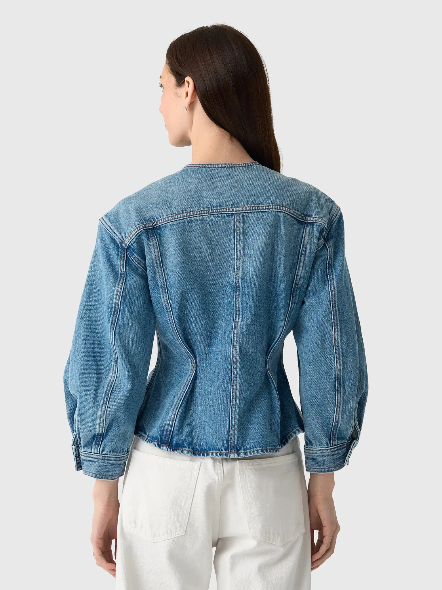 Frame Women's The Nipped Collarless Jacket sold by Saint Bernard product image thumbnail 4
