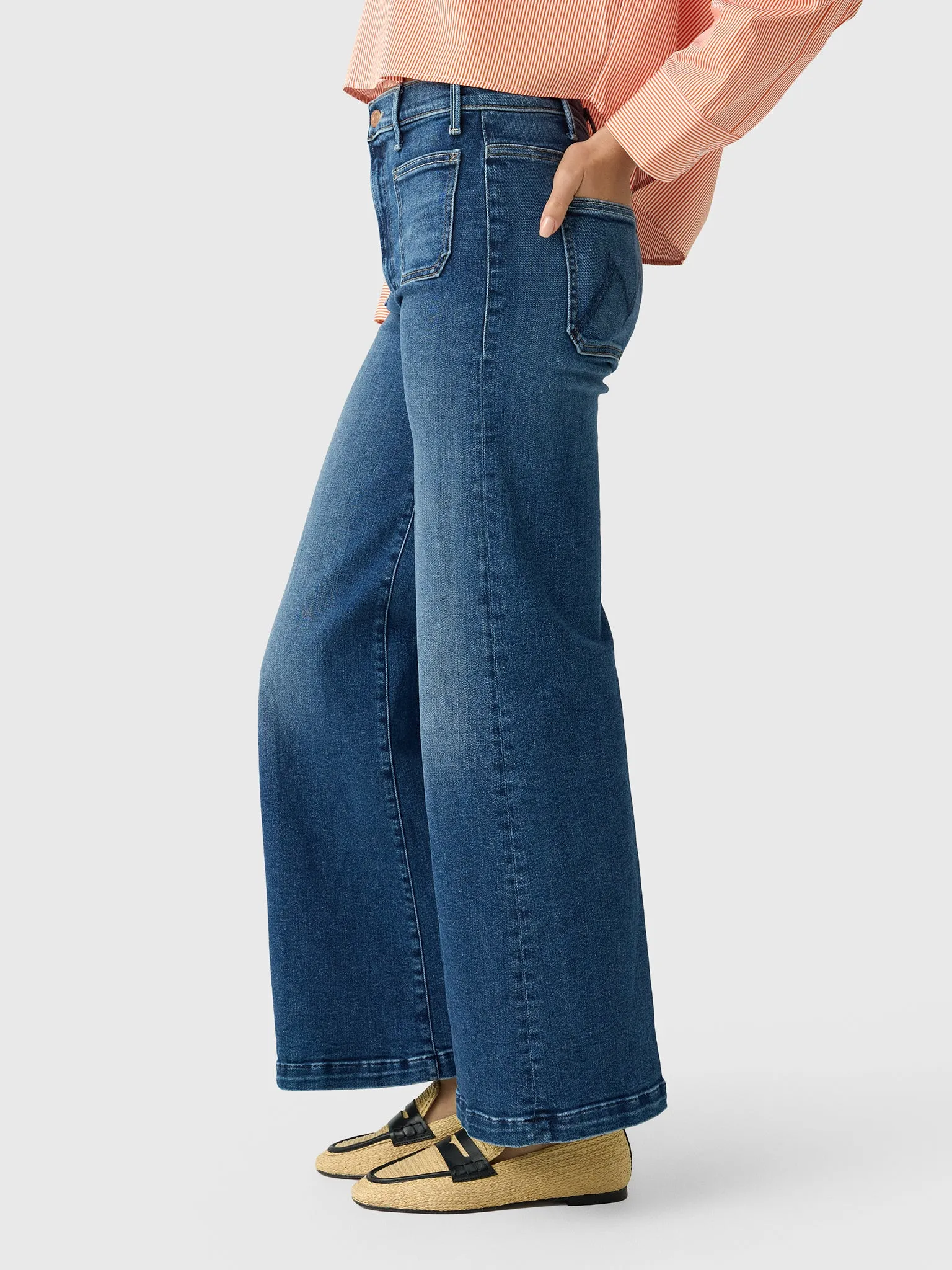 Mother Women's The Hustler Roller Patch Pocket Skimp Jean sold by Saint Bernard product image thumbnail 3