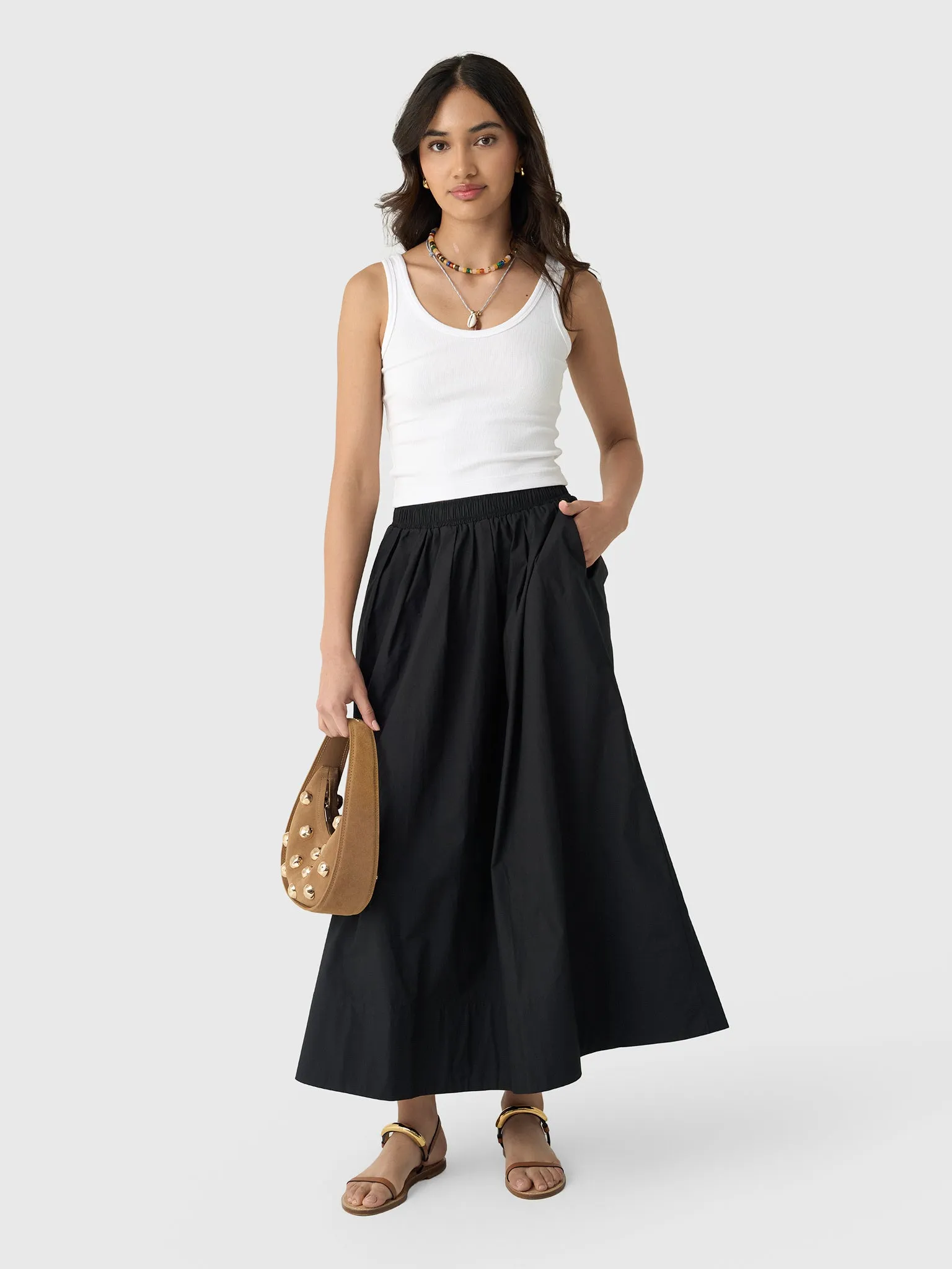 Asher Women's Kate Poplin Pleated Skirt sold by Saint Bernard product image thumbnail 2