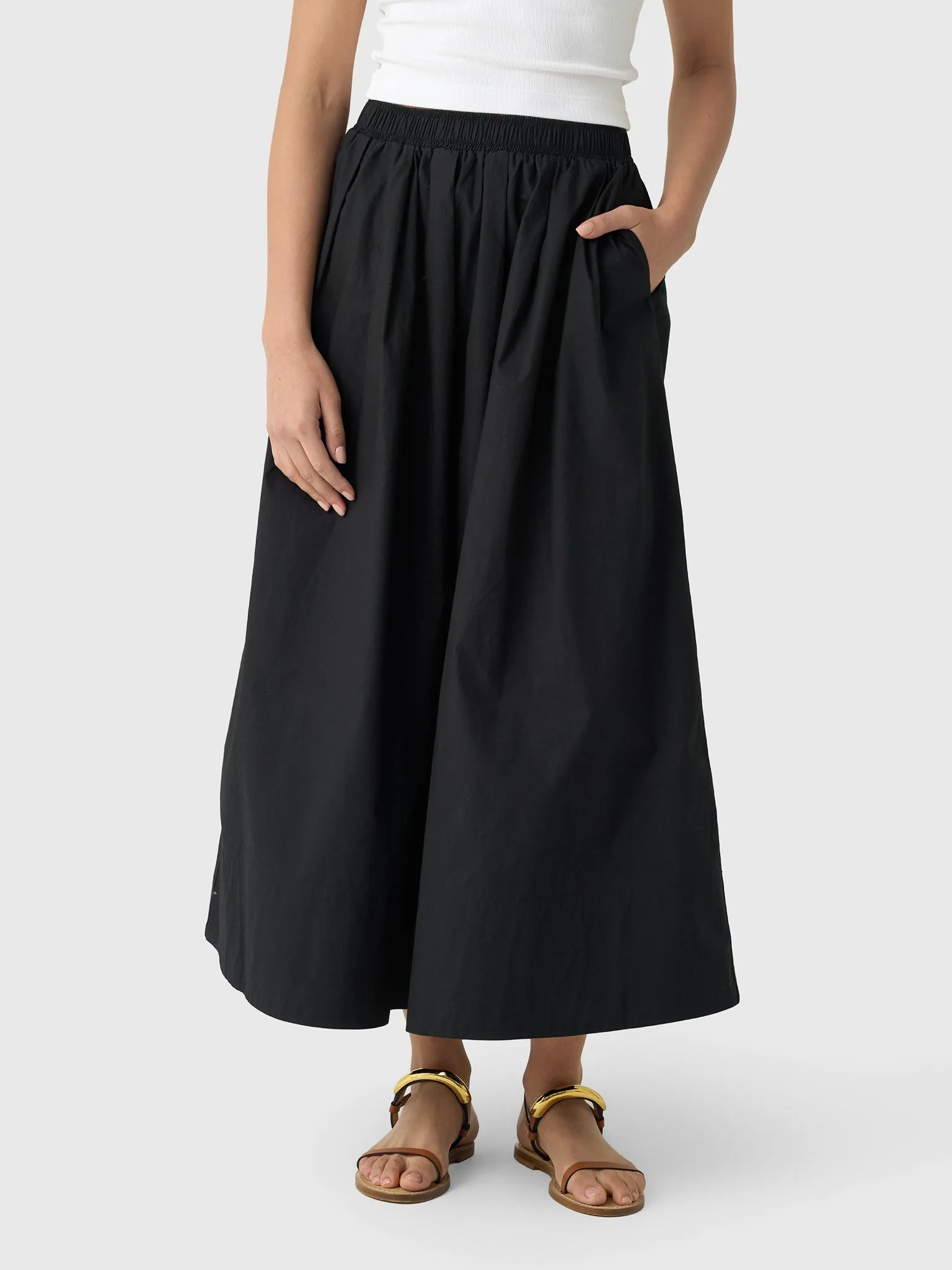 Asher Women's Kate Poplin Pleated Skirt sold by Saint Bernard