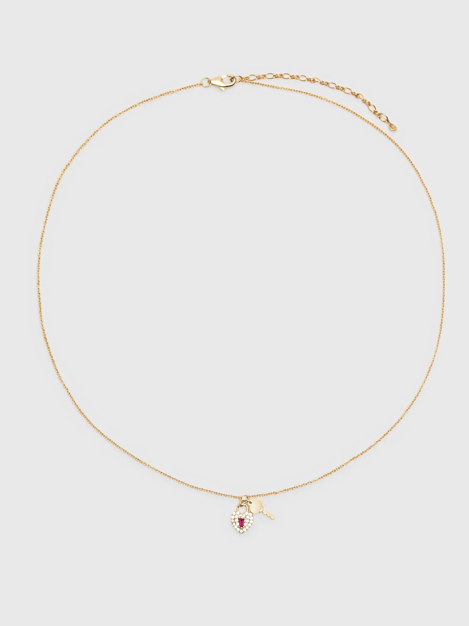 TAI Heart Lock & Key Pavé Necklace sold by Saint Bernard product image thumbnail 2