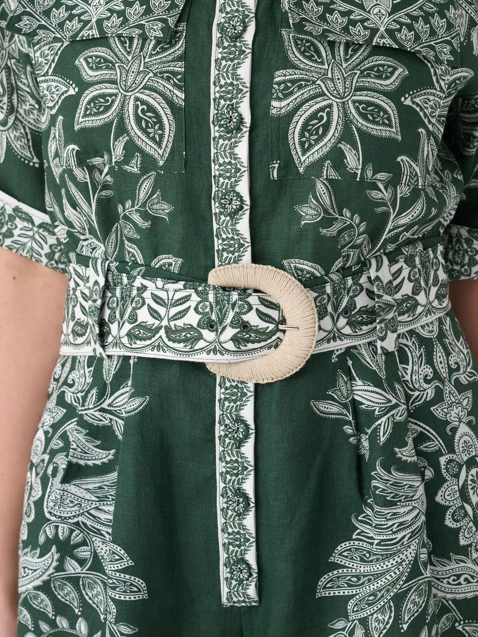 Farm Rio Women's Miranda Belted Romper sold by Saint Bernard product image thumbnail 5