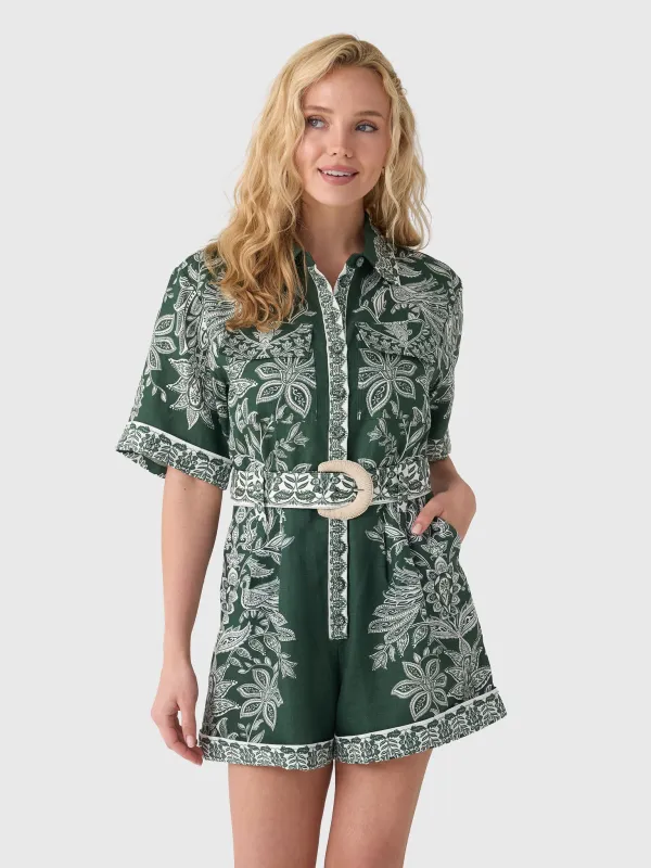 Farm Rio Women's Miranda Belted Romper made by FARM Rio
