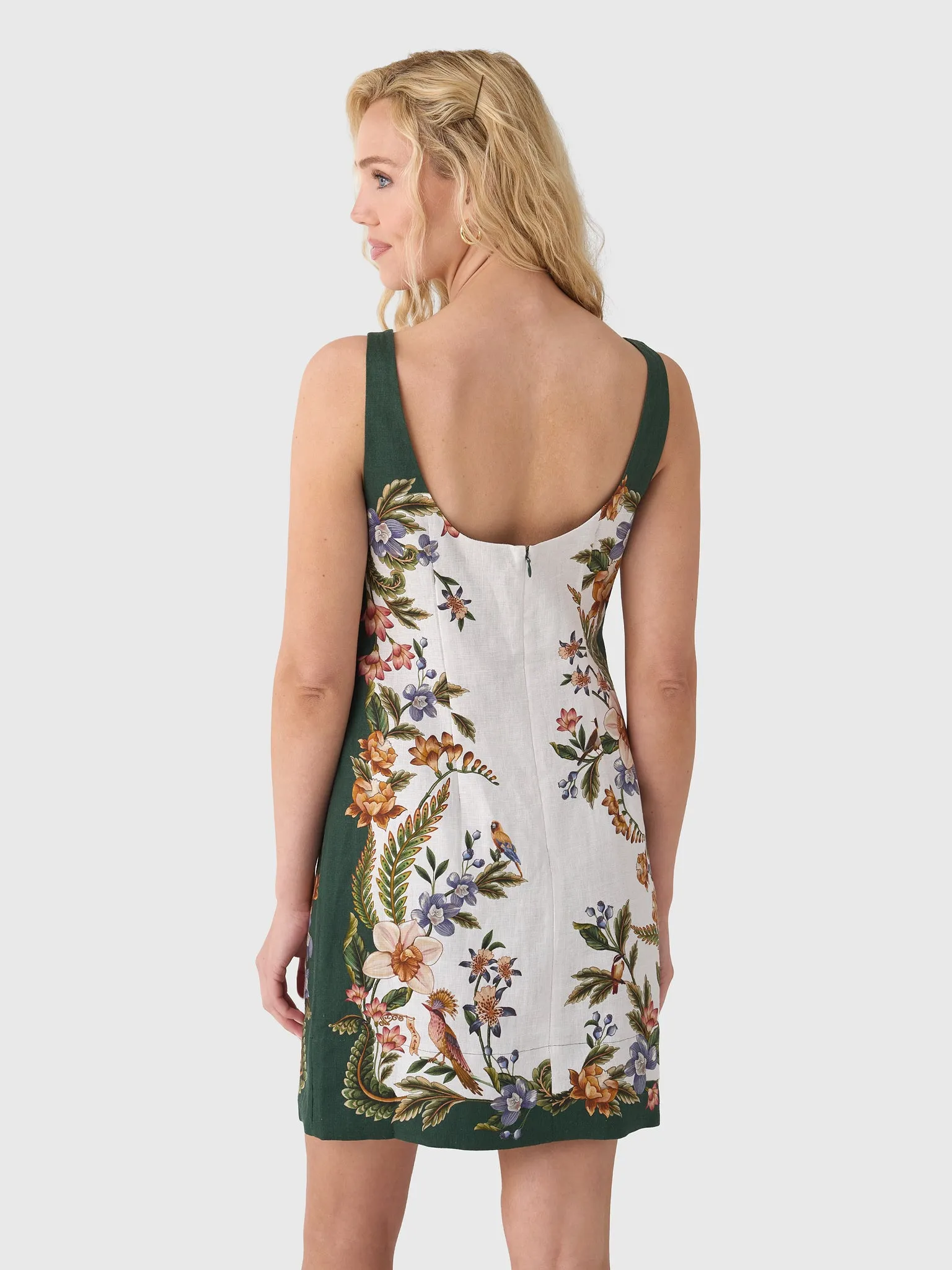 Farm Rio Women's Nature Square Neck Mini Dress sold by Saint Bernard product image thumbnail 4