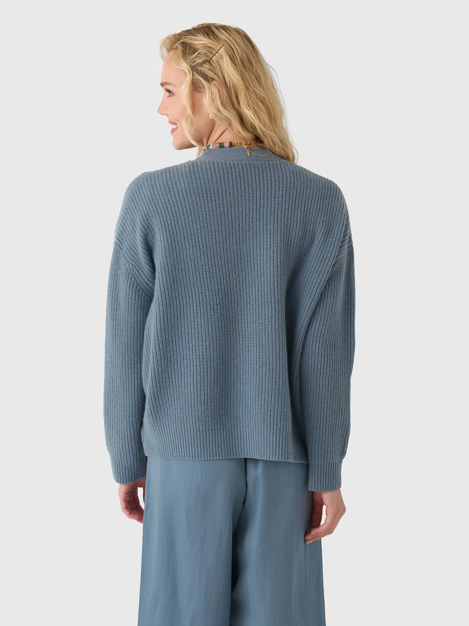 Jenni Kayne Women's Cropped Cashmere Cocoon Cardigan sold by Saint Bernard product image thumbnail 4