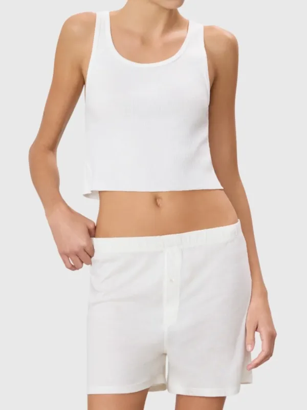 Eterne Women's Cropped Scoop Neck Tank sold by Saint Bernard