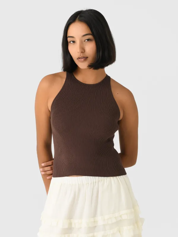 Simkhai Women's Reza Compact Rib Racerback Tank sold by Saint Bernard