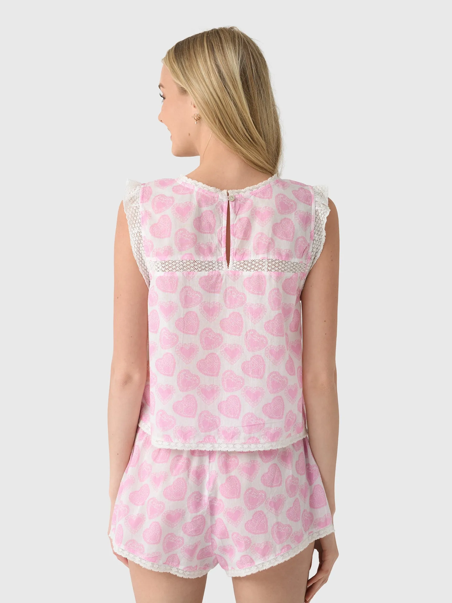 LoveShackFancy Women's Sprouse Heart Pajama Set sold by Saint Bernard product image thumbnail 4