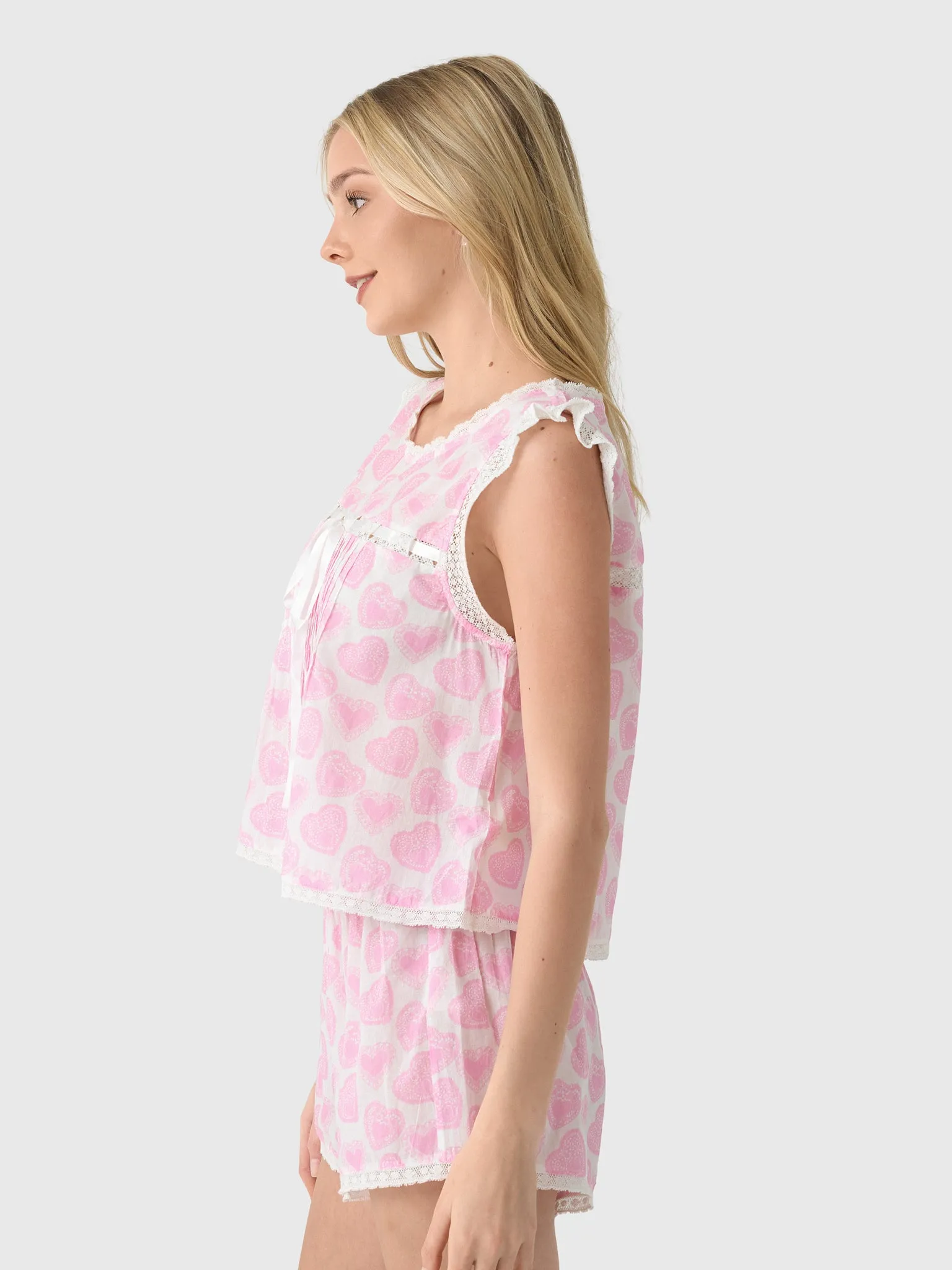 LoveShackFancy Women's Sprouse Heart Pajama Set sold by Saint Bernard product image thumbnail 3
