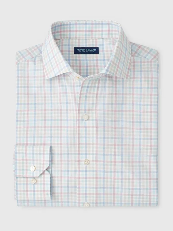 Peter Millar Crown Crafted Men's Basin Performance Poplin Sport Shirt sold by Saint Bernard