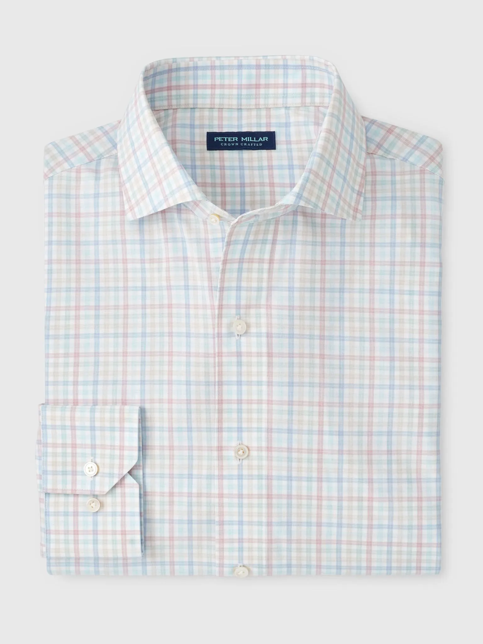 Peter Millar Crown Crafted Men's Basin Performance Poplin Sport Shirt sold by Saint Bernard