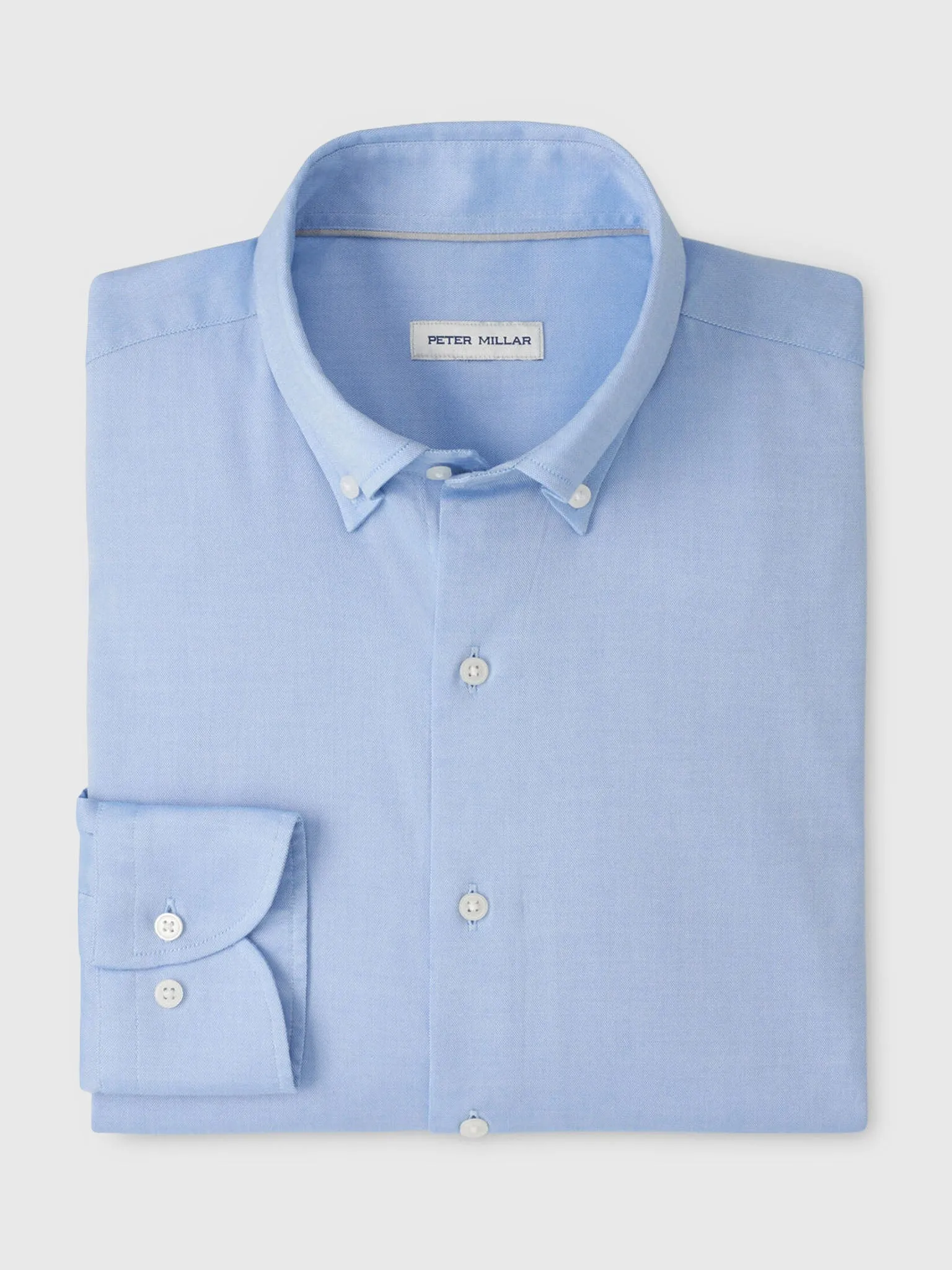 Peter Millar Crown Men's Campbell Perfect Pinpoint Cotton-Stretch Sport Shirt sold by Saint Bernard product image thumbnail 5