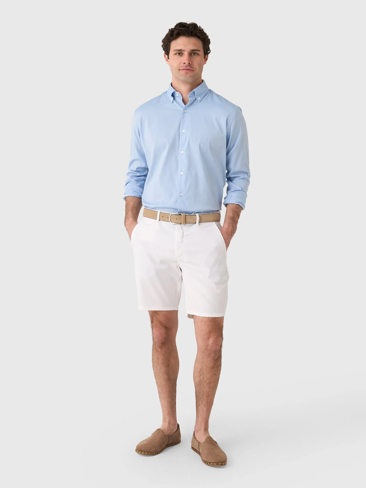 Peter Millar Crown Men's Campbell Perfect Pinpoint Cotton-Stretch Sport Shirt sold by Saint Bernard product image thumbnail 2