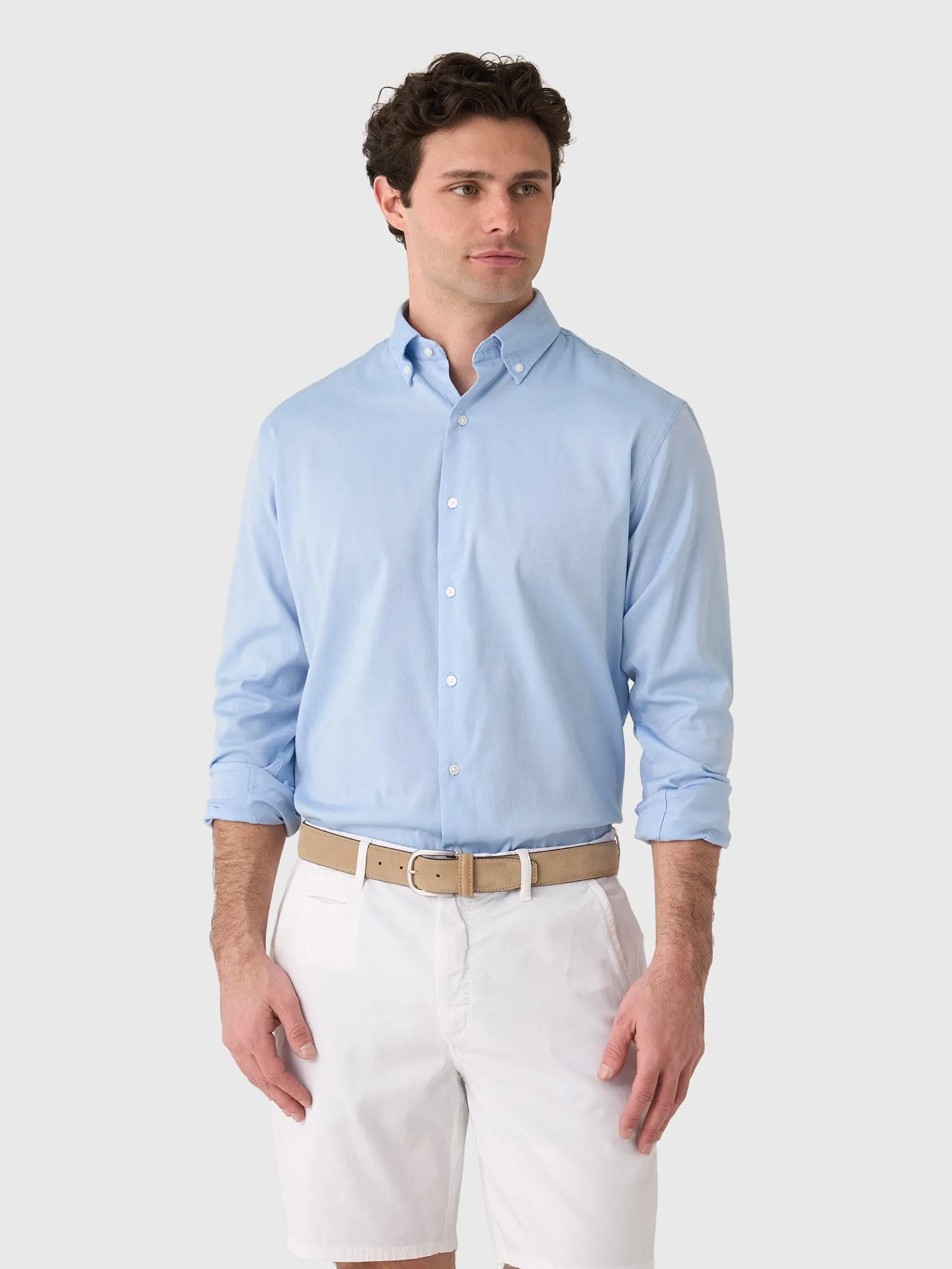 Peter Millar Crown Men's Campbell Perfect Pinpoint Cotton-Stretch Sport Shirt sold by Saint Bernard