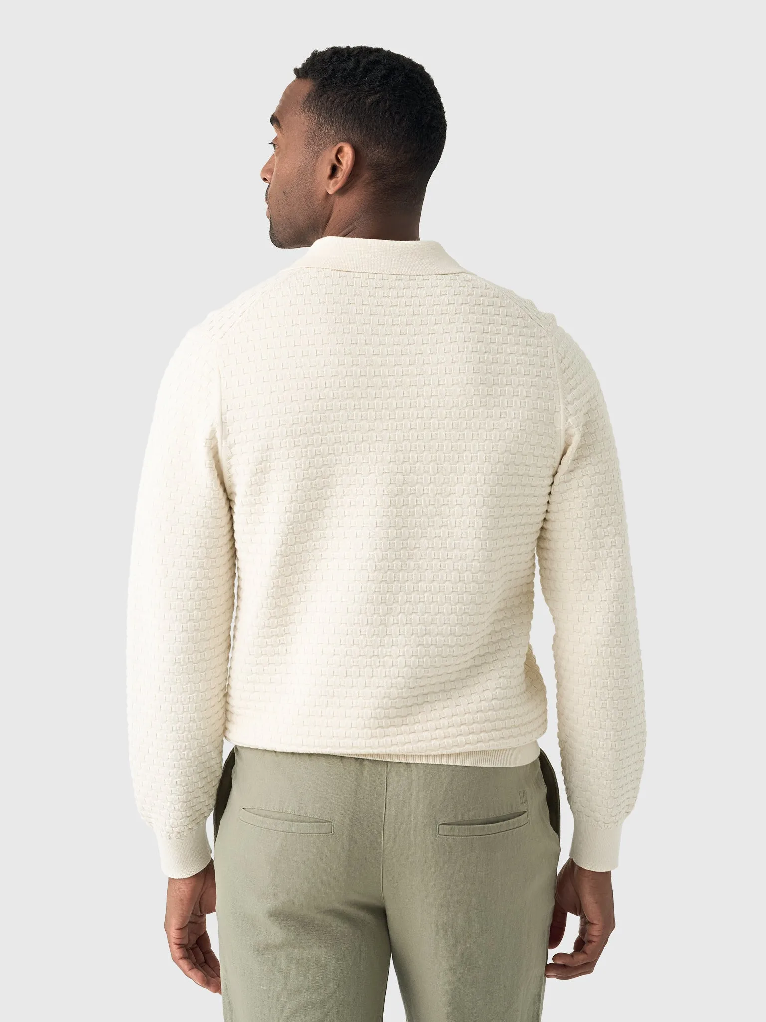 Les Deux Men's Billy Weave Knitted Long-Sleeve Polo sold by Saint Bernard product image thumbnail 4