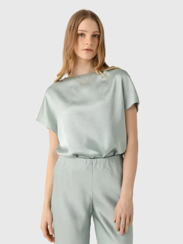 Vince Women's Draped Satin Dolman-Sleeve Blouse made by Vince