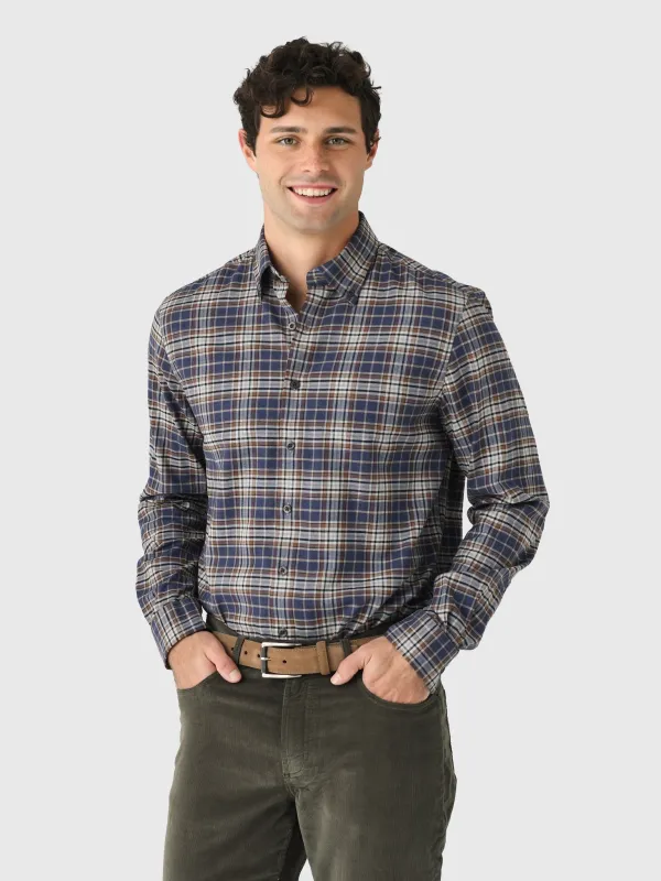 Johnnie-O Men's Kamper Performance Flannel Button-Down Shirt made by Johnnie-O