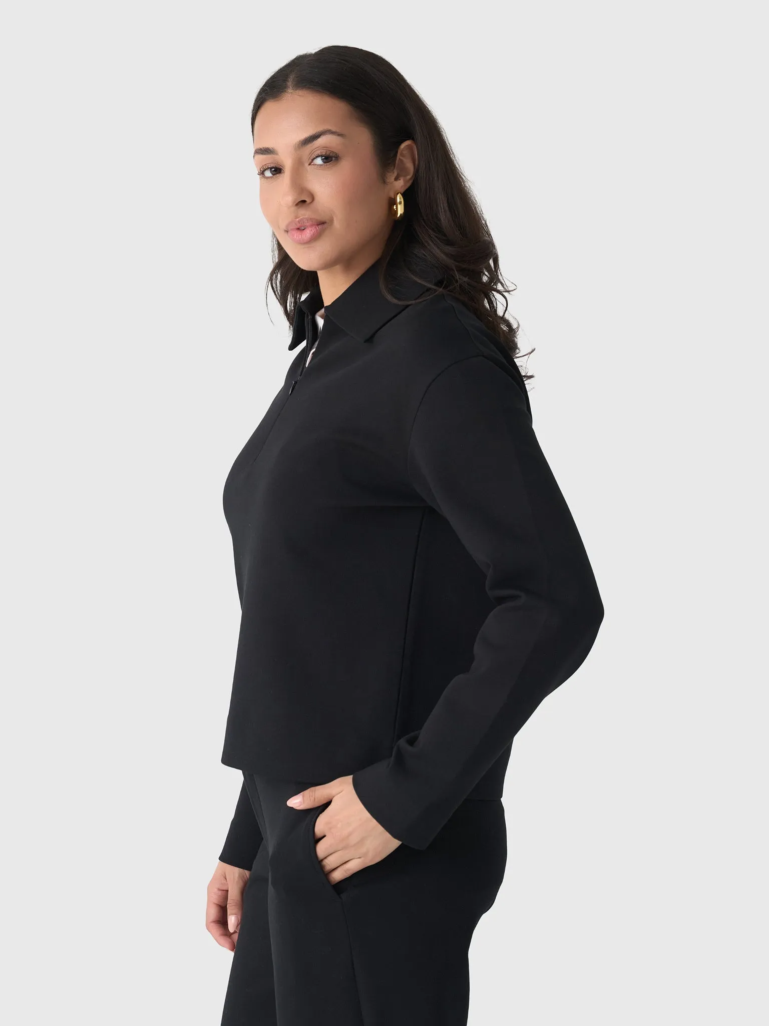 Vince Women's Cotton-Blend Half-Zip Pullover sold by Saint Bernard product image thumbnail 3