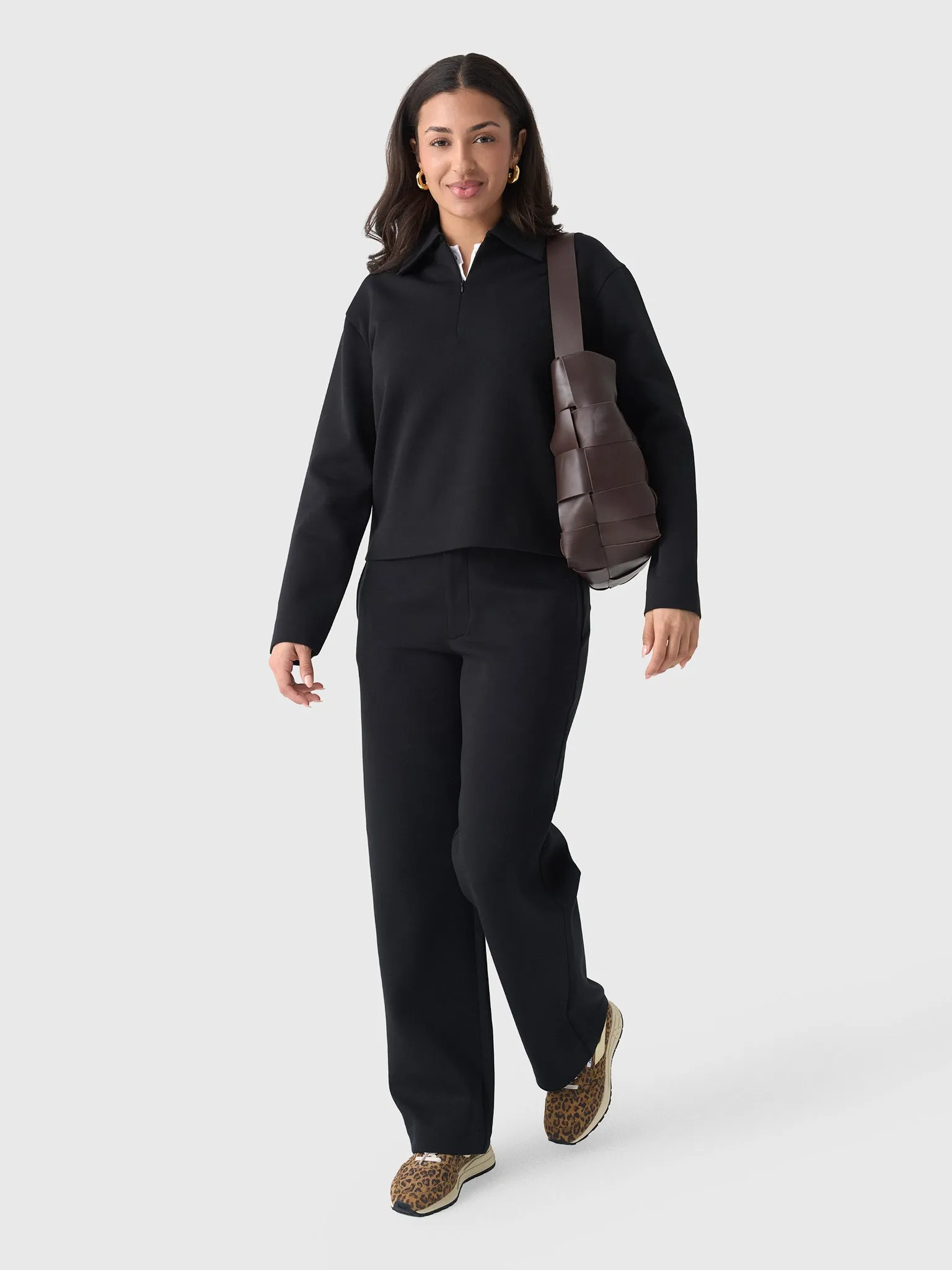 Vince Women's Cotton-Blend Half-Zip Pullover sold by Saint Bernard product image thumbnail 2