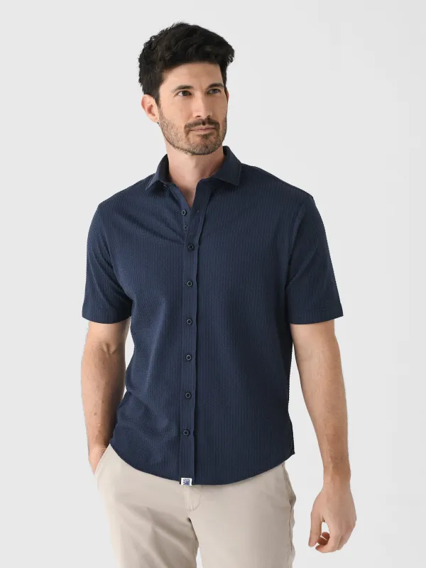 Johnnie-O Men's Surfsucker Hangin' Out Knit Button-Down Shirt sold by Saint Bernard