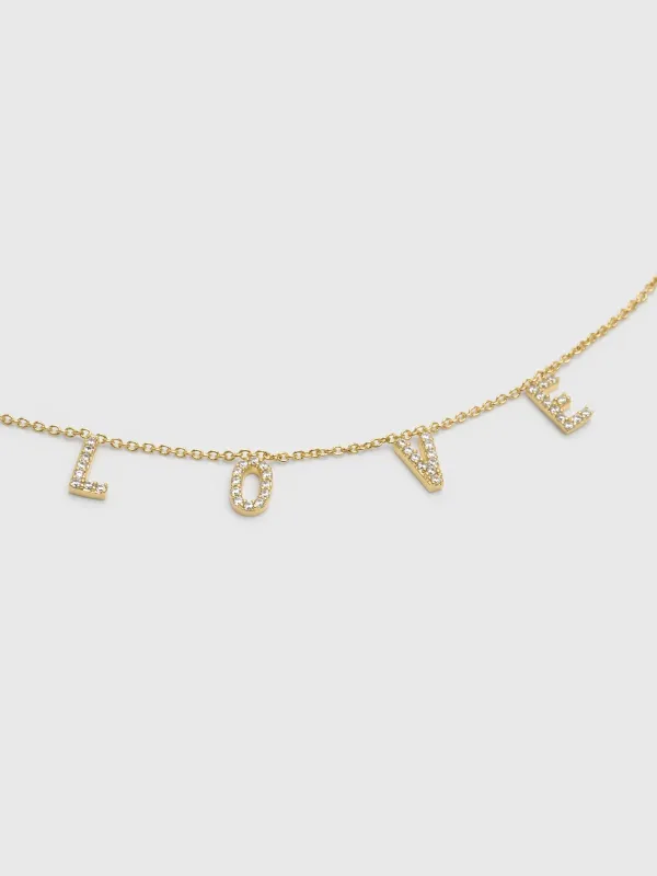 TAI Pavé Love Necklace made by Tai