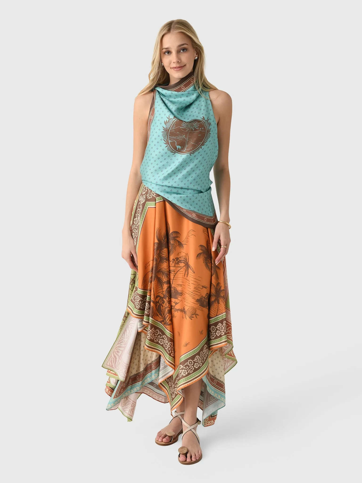 Alemais Women's Alberta Scarf Midi Dress sold by Saint Bernard