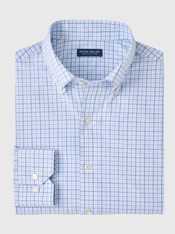Peter Millar Crown Crafted Men's Canal Performance Poplin Sport Shirt sold by Saint Bernard