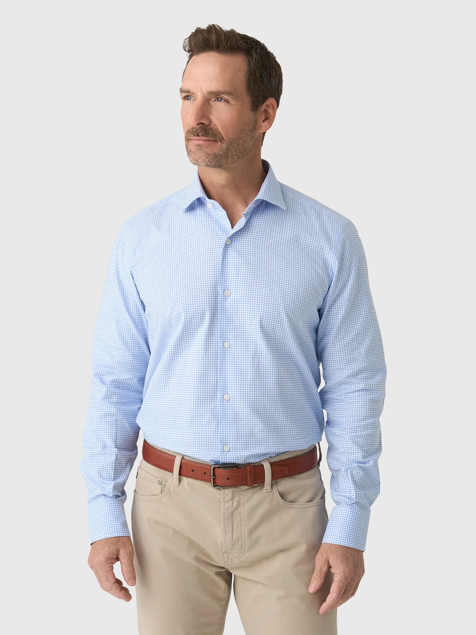 Maria Santangelo Men's Gingham Woven Shirt sold by Saint Bernard