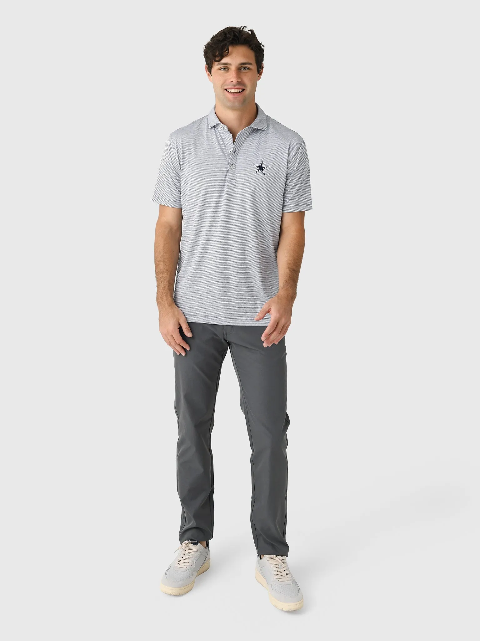 Johnnie-O Men's Dallas Cowboys Lyndonn Striped Performance Jersey Polo sold by Saint Bernard product image thumbnail 2