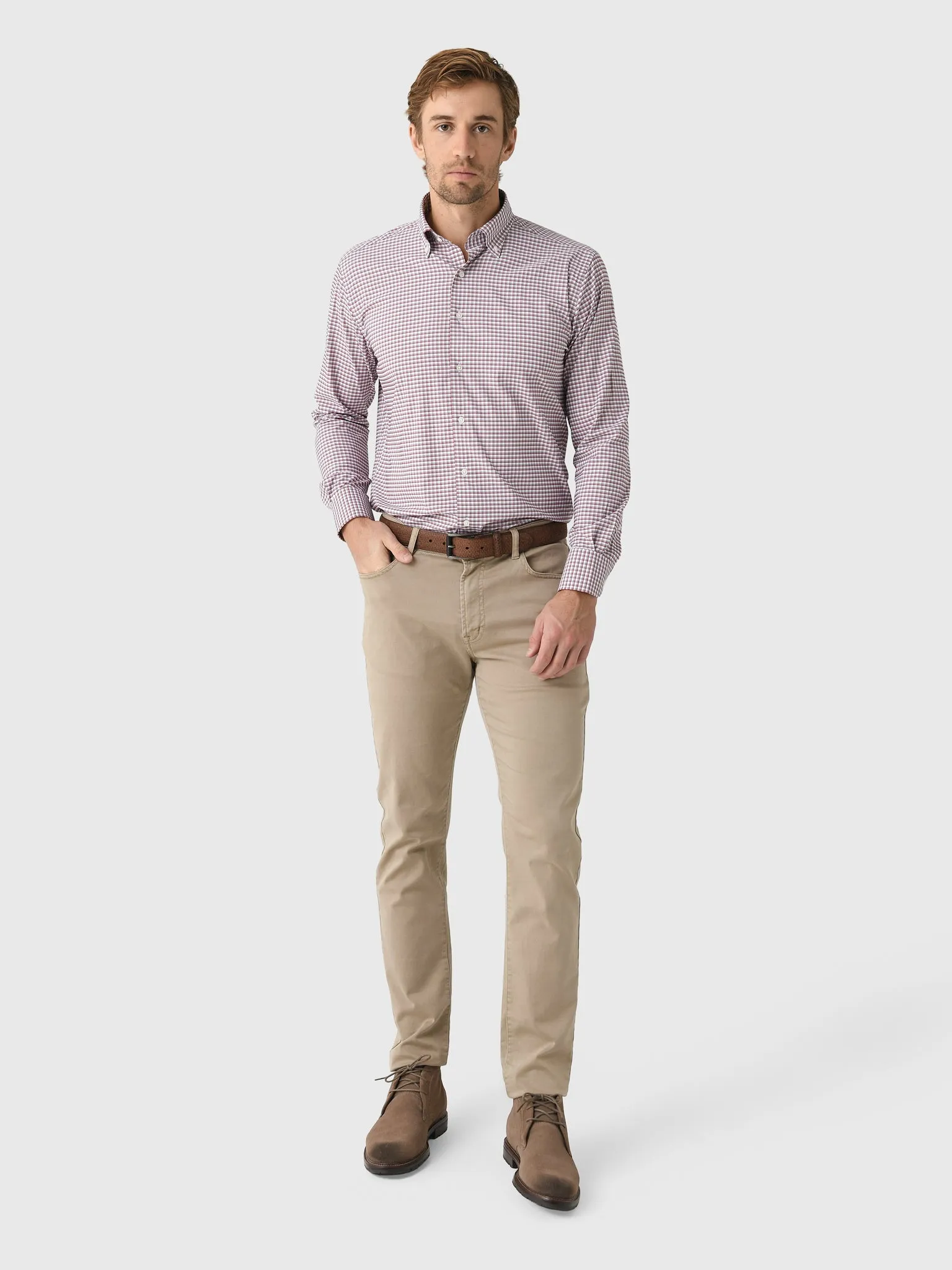 Peter Millar Crown Men's Cashiers Performance Twill Sport Shirt sold by Saint Bernard product image thumbnail 4