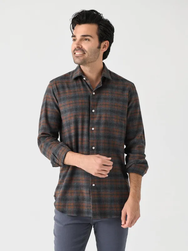 Maria Santangelo Men's Plaid Woven Shirt made by Saint Bernard