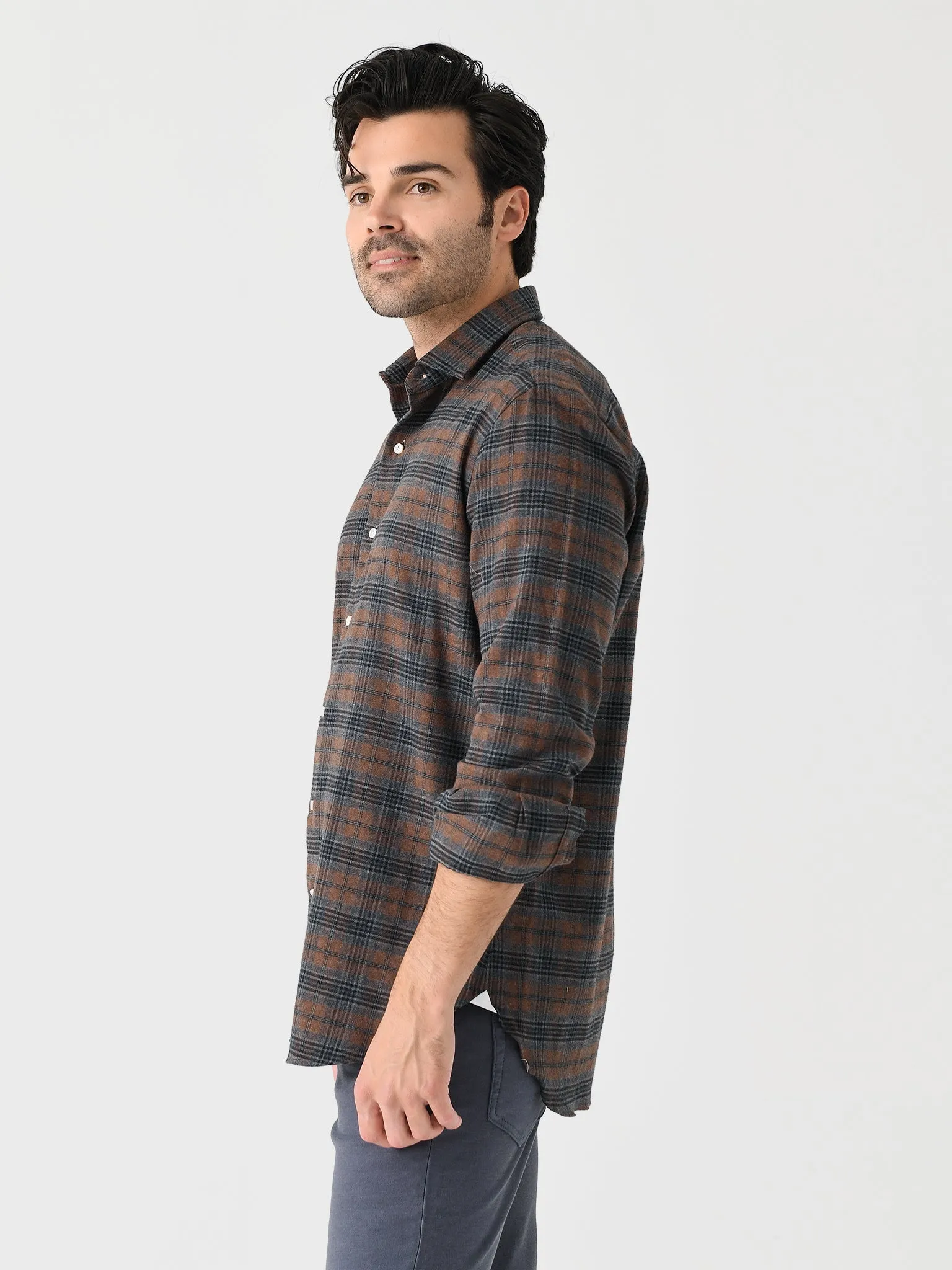Maria Santangelo Men's Plaid Woven Shirt sold by Saint Bernard product image thumbnail 3