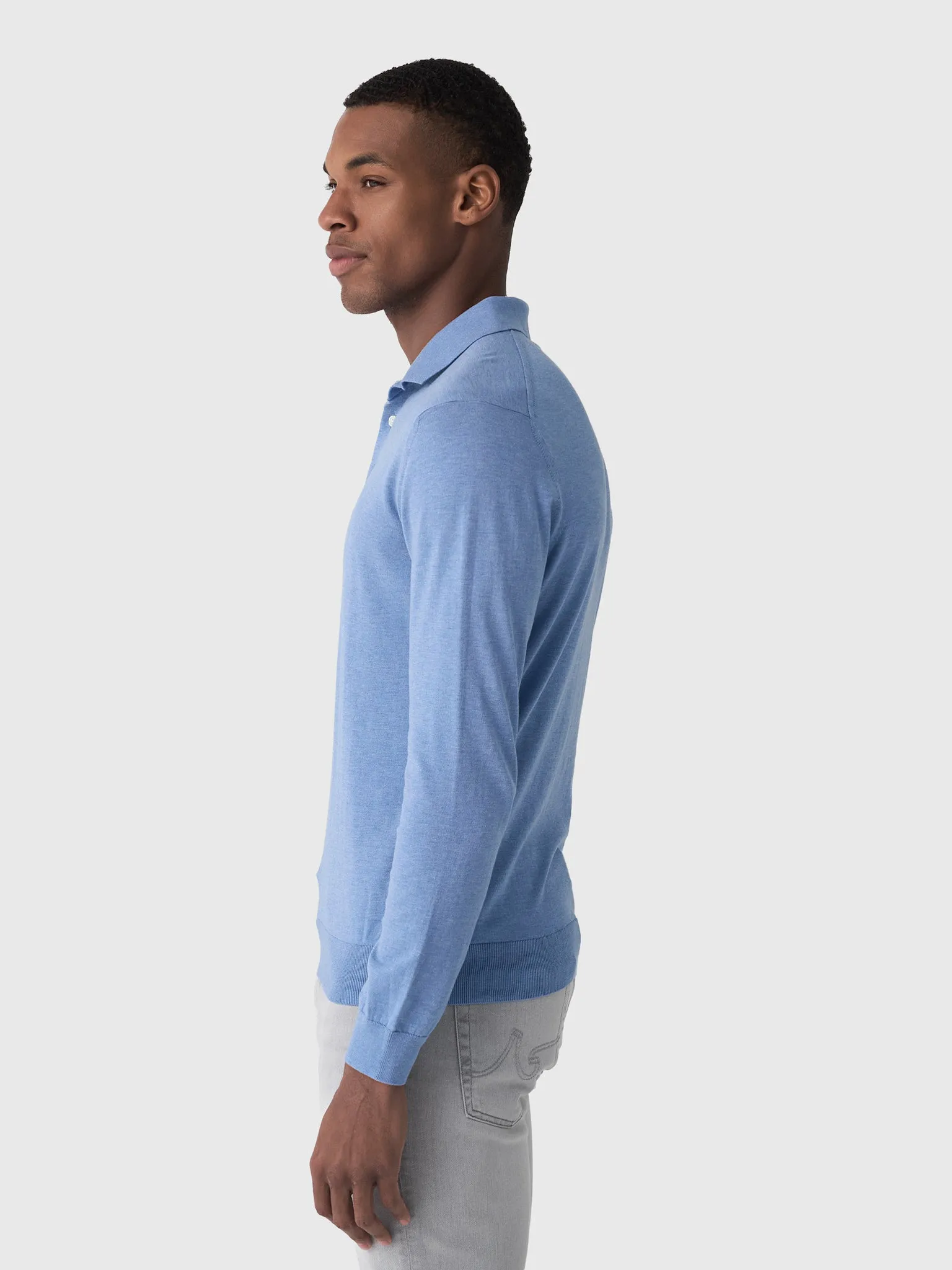 Peter Millar Crown Crafted Men's Mariner Sea Island Cotton Sweater Polo sold by Saint Bernard product image thumbnail 3