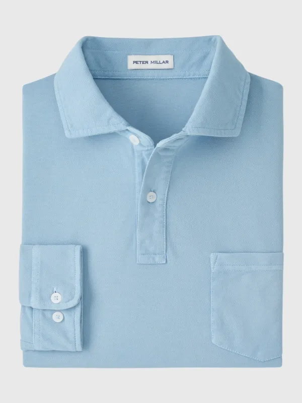 Peter Millar Crown Men's Everyday Piqué Long Sleeve Polo sold by Saint Bernard