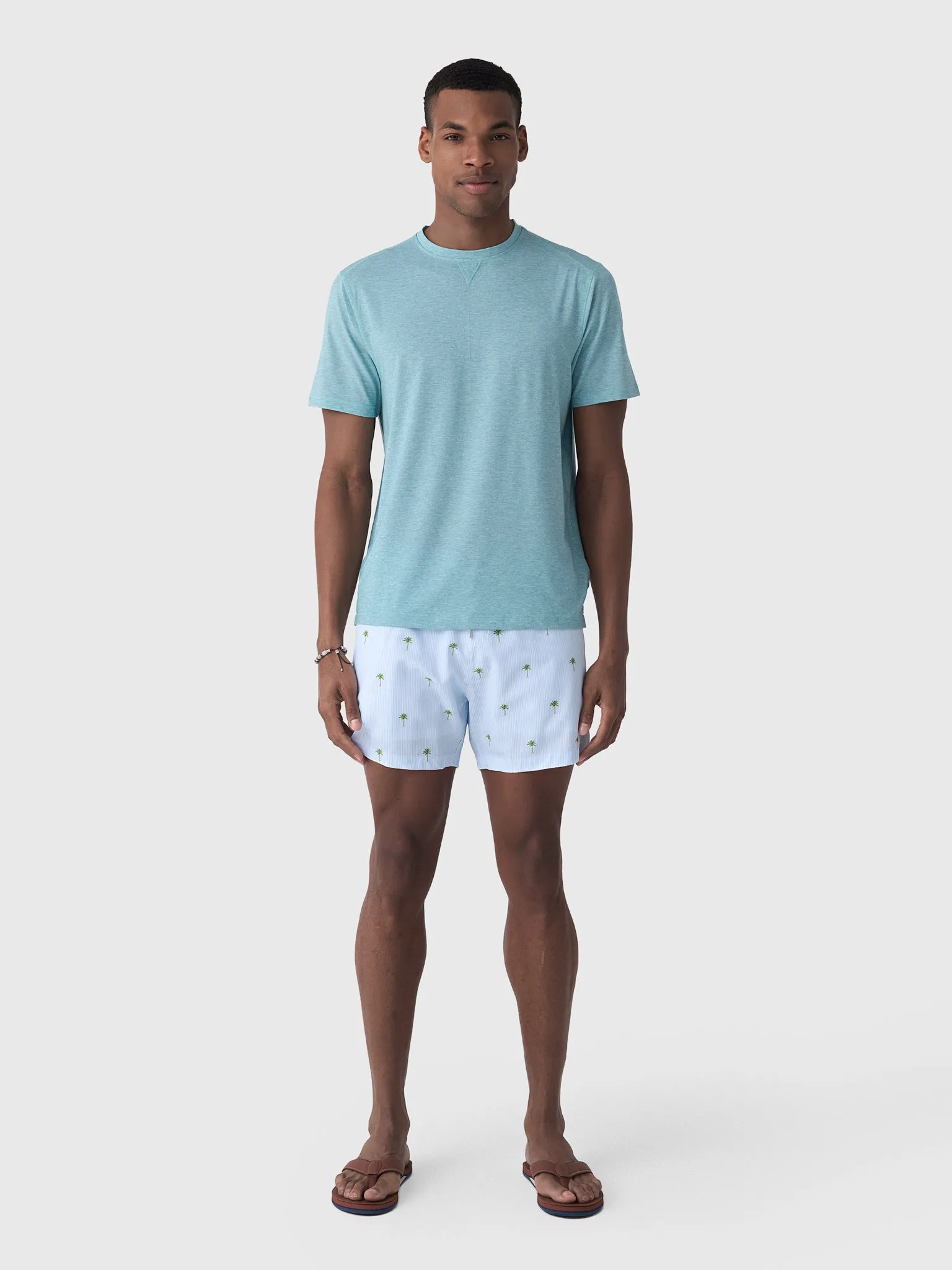 Bermies Men's Palm Stripes Swim Trunk sold by Saint Bernard product image thumbnail 2