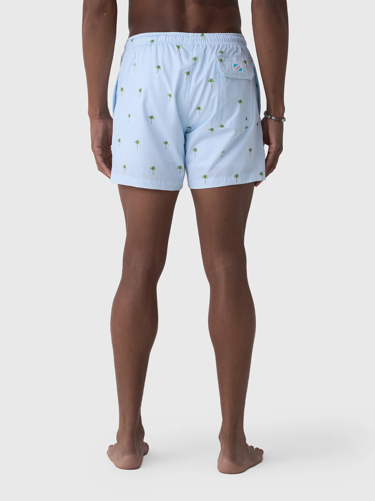 Bermies Men's Palm Stripes Swim Trunk sold by Saint Bernard product image thumbnail 4