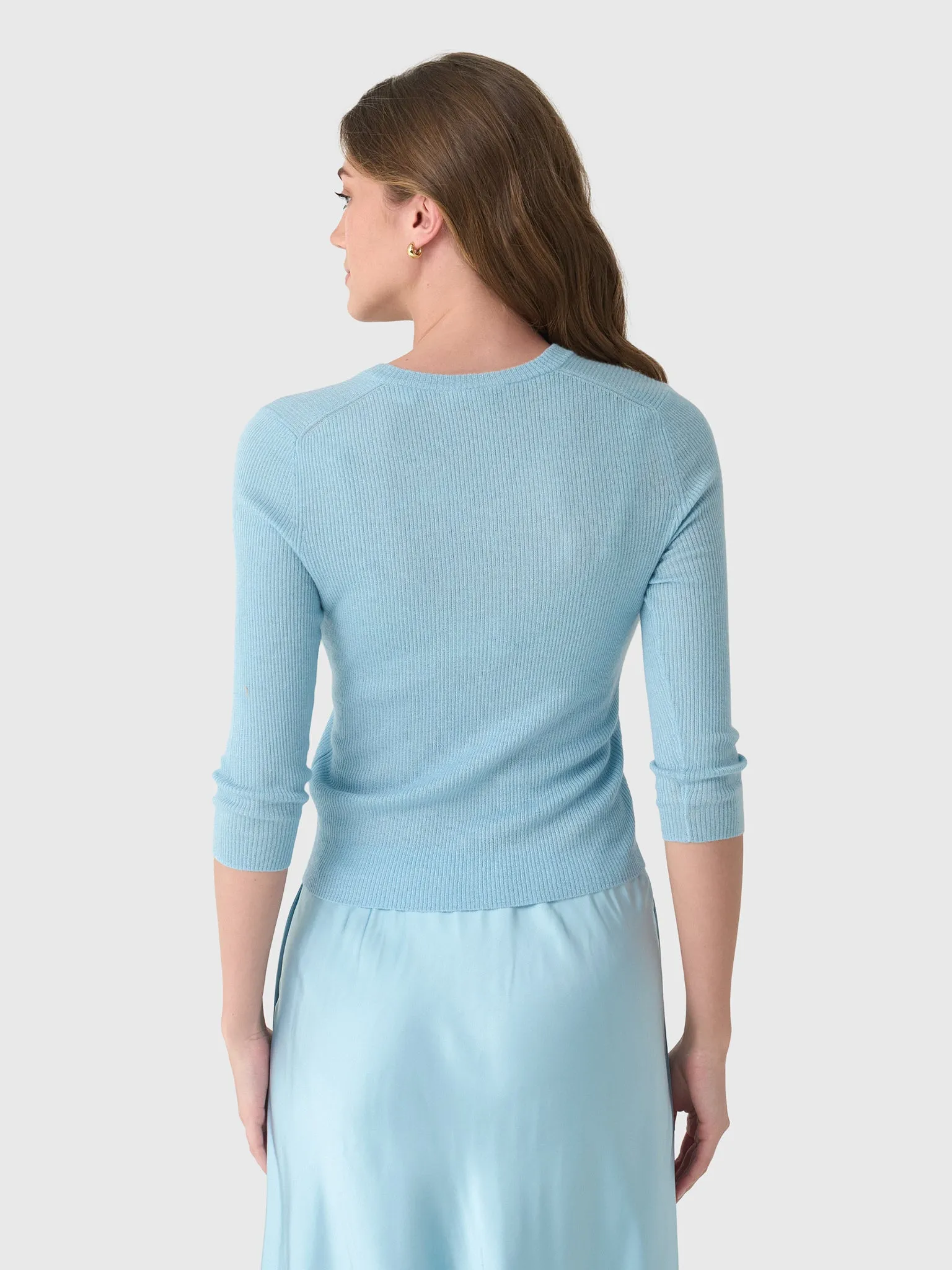 Vince Women's Solid High V-Neck Long Sleeve Sweater sold by Saint Bernard product image thumbnail 4