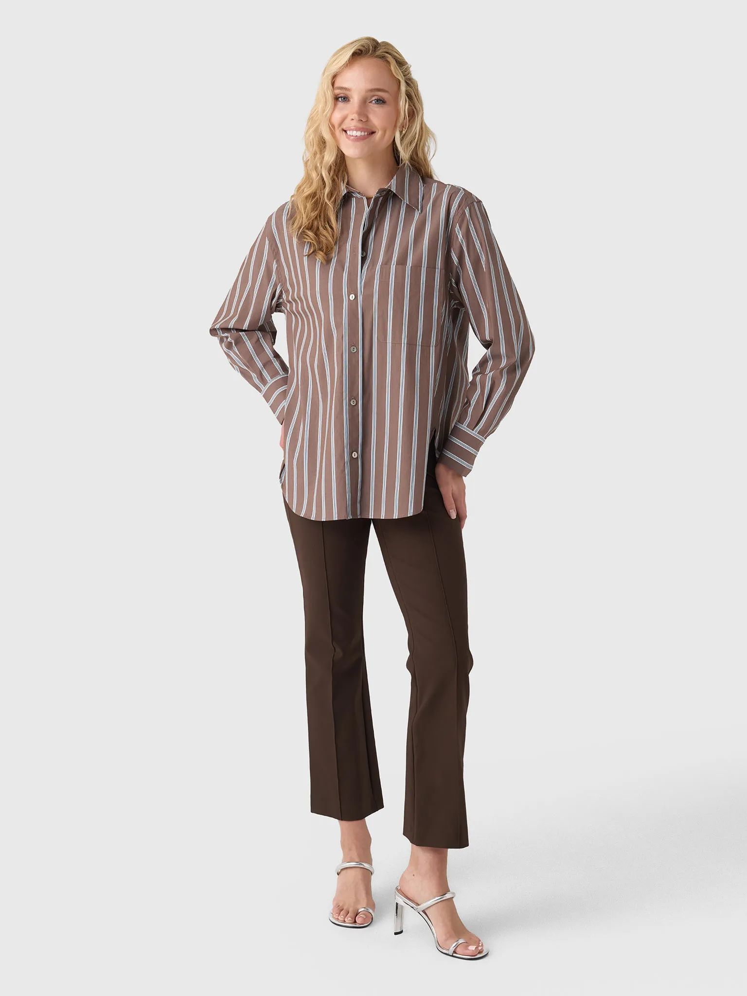 Vince Women's Stripe Button Down Shirt sold by Saint Bernard product image thumbnail 2