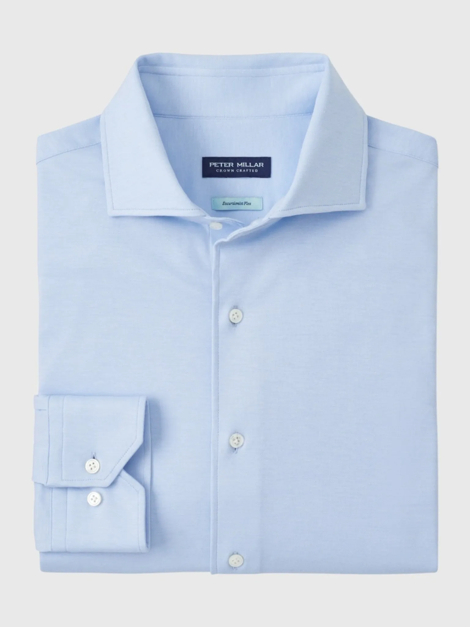 Peter Millar Crown Crafted Men's Excursionist Flex Solid Sport Shirt sold by Saint Bernard