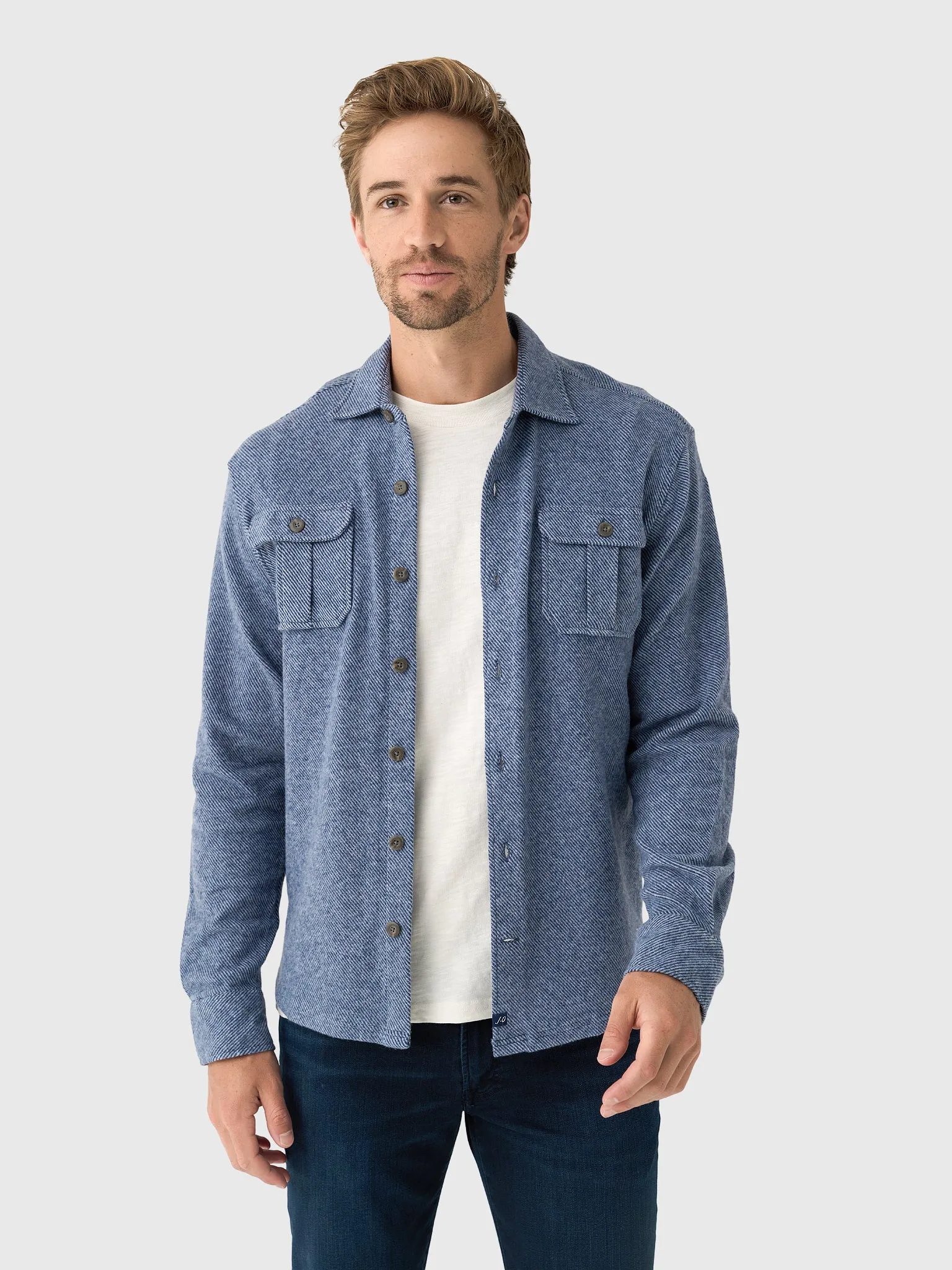 Johnnie-O Men's Carl Stretch Knit Flannel Lodge Shirt sold by Saint Bernard product image thumbnail 5