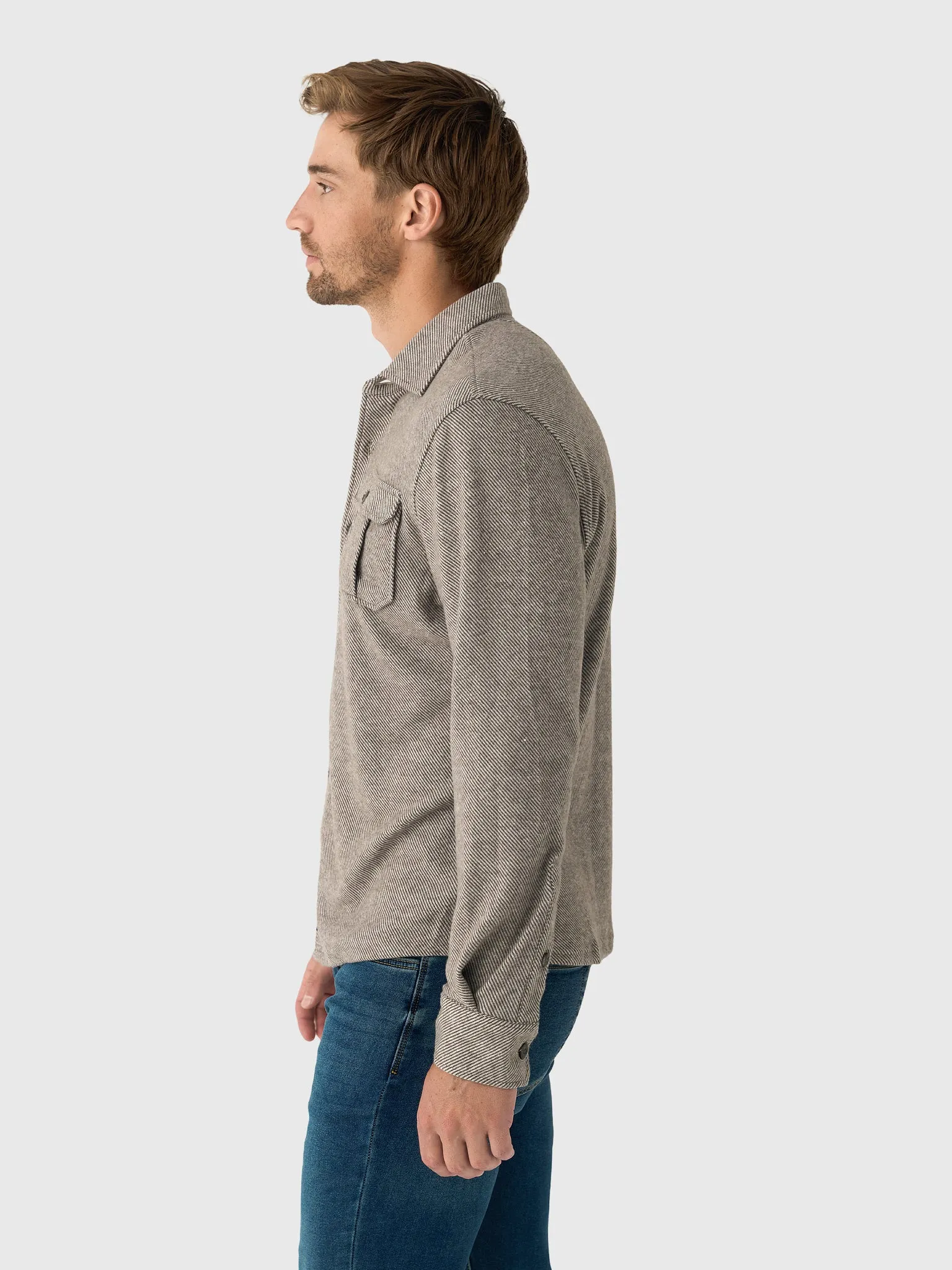 Johnnie-O Men's Carl Stretch Knit Flannel Lodge Shirt sold by Saint Bernard product image thumbnail 3