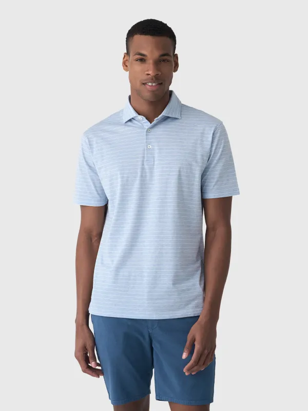 Peter Millar Crown Crafted Men's Excursionist Flex Striped Polo sold by Saint Bernard