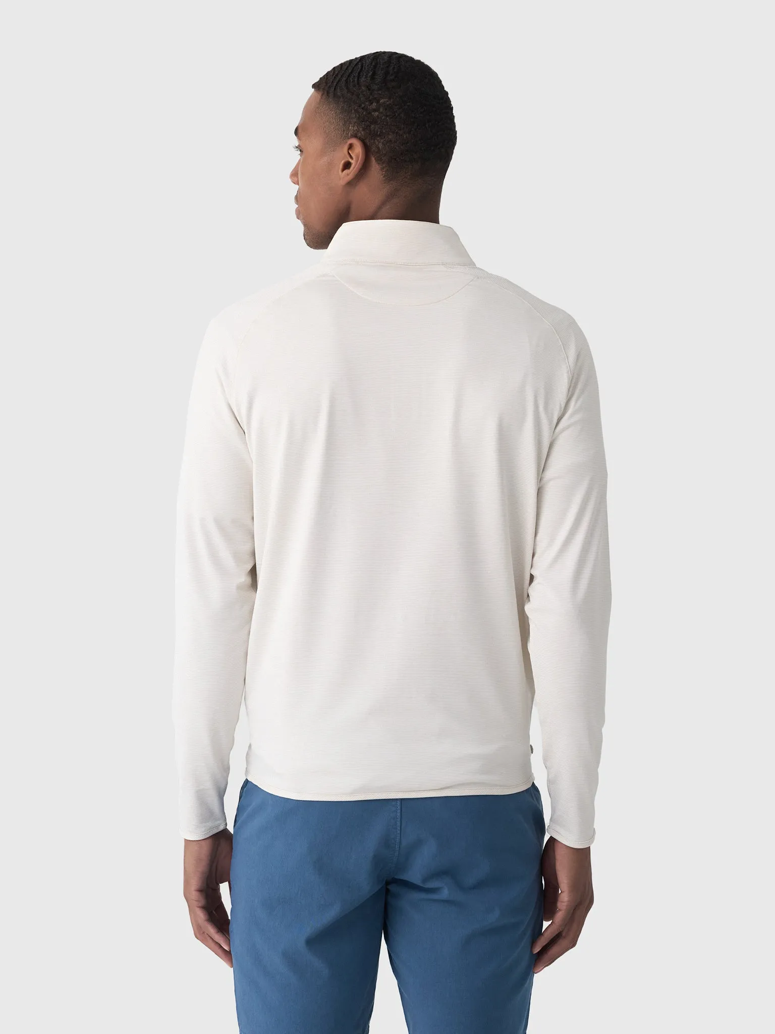 Peter Millar Crown Crafted Men's Stealth Stripe Performance Quarter-Zip sold by Saint Bernard product image thumbnail 4