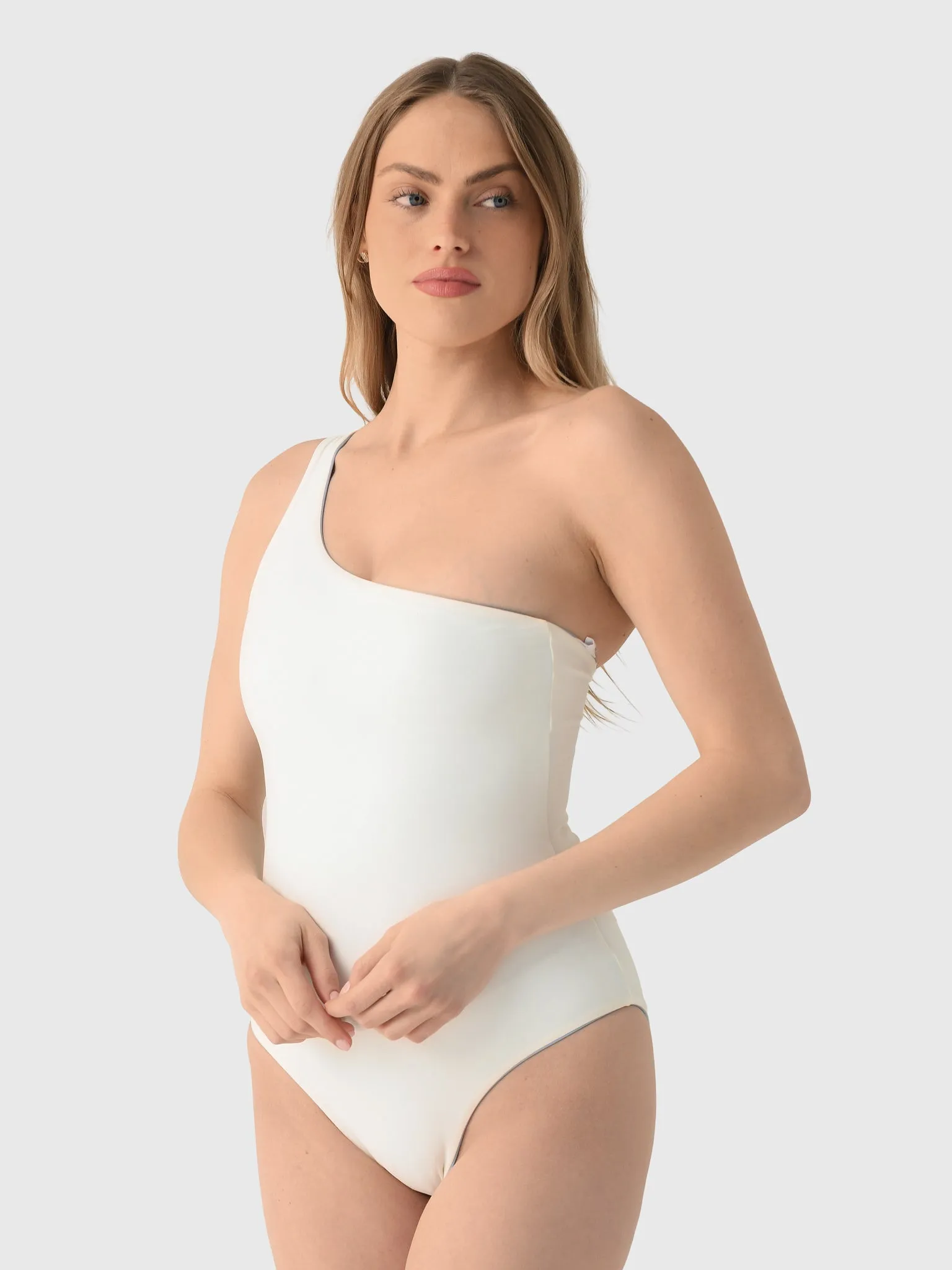 Minnow Women's Reversible One Shoulder One-Piece Swimsuit sold by Saint Bernard product image thumbnail 5